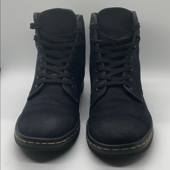 dr martens black canvas